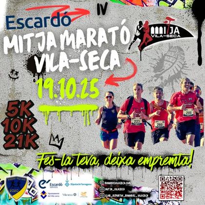 Cartel oficial de IV Mitja Marató de Vila-Seca — 19 de octubre de 2025 en Vila-Seca, Tarragona