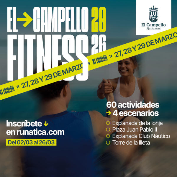 Cartel oficial de El Campello Fitness — 28 de marzo de 2026 en El Campello, Alicante